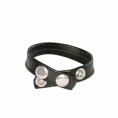 3-Snap Leather Cockring 95068