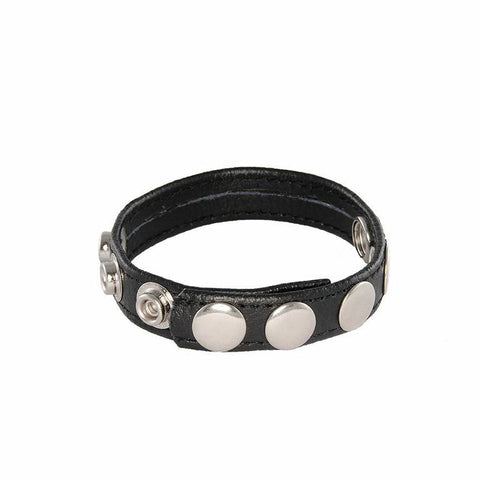 5-Snap Leather Cockring 95066