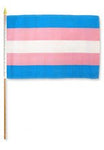 Handheld Transgender Flag 12" x 18"