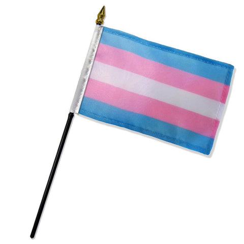 Handheld Transgender Flag 4" x 6"