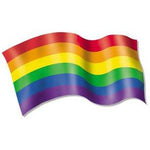 Waving Rainbow Flag Sticker