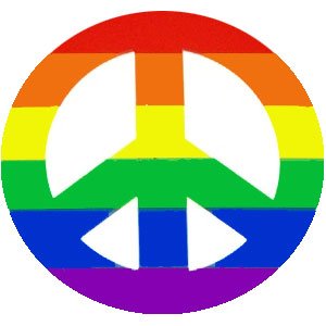 Rainbow Peace Sign Sticker/Decal