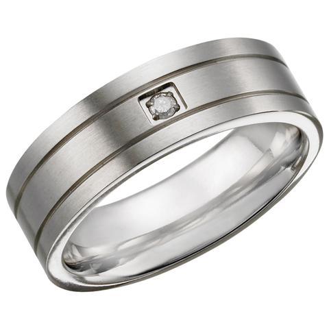 Titanium Ring with Diamond (TR14)