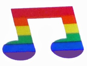 Rainbow Music Note Sticker/Decal