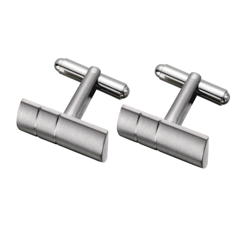 Simple Two-lined Titanium Cufflinks (TC16)