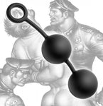Tom of Finland Silicone Cock Ring with 2 Heavy Balls