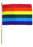 Handheld Rainbow Flag 12" x 18"