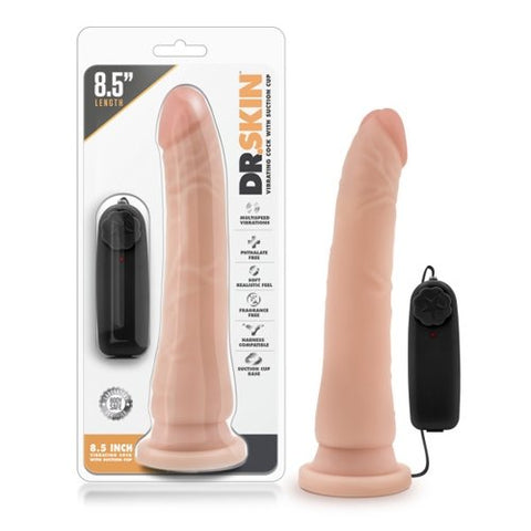 Blush - Dr. Skin - 8.5 Inch Vibrating Realistic Cock w/ Suction Cup (9.13053)