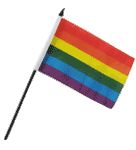 Handheld Rainbow Flag 4" x 6"