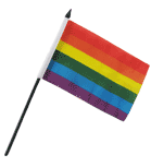 Handheld Rainbow Flag 4" x 6"