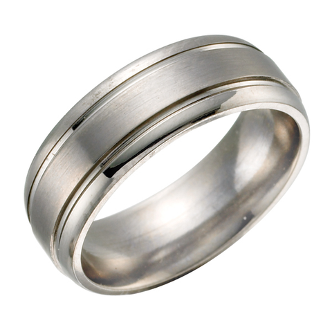 Double Grooved Titanium Ring (TR4)