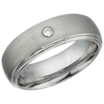 Tungsten Ring with Cubic Zirconia (TUR11)