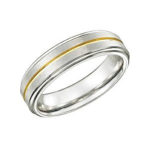 Yellow Striped Tungsten Ring (TUR30)