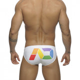 Addicted Rainbow Logo Swim Brief (ADS122)