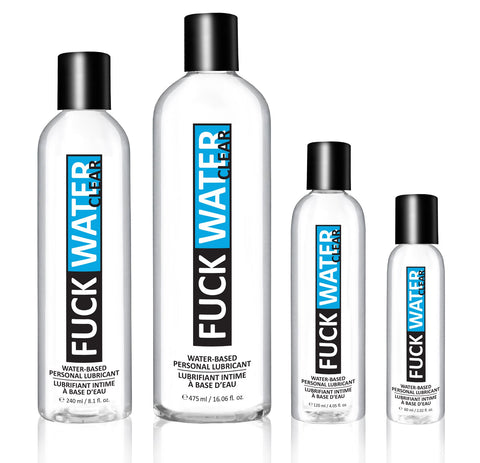 FuckWater Clear Water Based Lubricant - Various Sizes