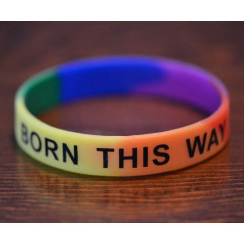 Born This Way Rainbow SIlicone Bracelet