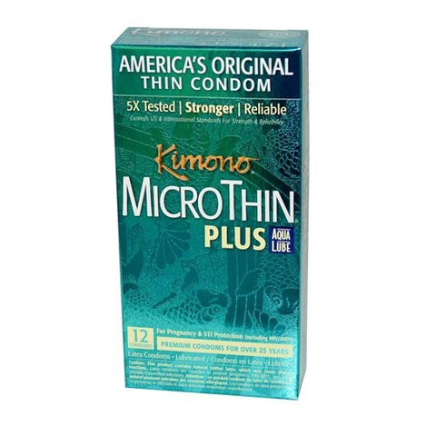 Kimono Micro Thin Condom with Aqua Lube 12 Pack (9852.009)