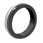 Stainless Steel Black/Steel Band Cock Ring