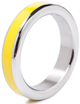 Stainless Steel Cock Ring with Colour Band