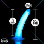 Blush - Neo Elite-Glow in the Dark-7.5" Silicone Dual Density Cock (9.12702)