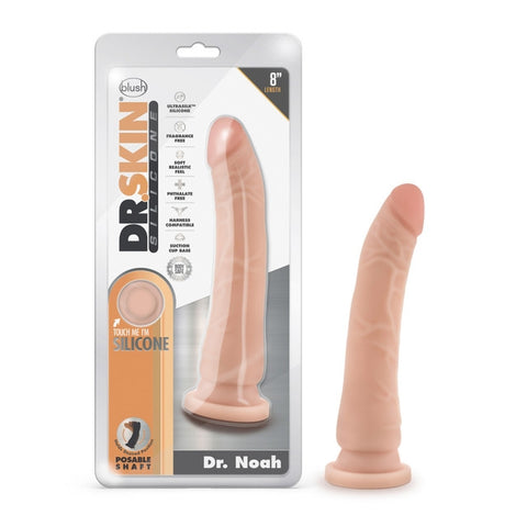 Blush - Dr. Skin Silicone - Dr. Noah - 8 Inch Dong with Suction Cup