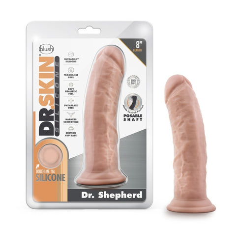 Blush - Dr. Skin Silicone - Dr. Shepherd - 8 Inch Dildo with Suction Cup