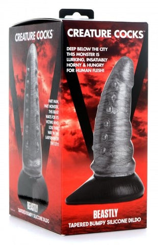 Creature Cocks - Beastly Tapered Bumpy Silicone Dildo (XRAG878)