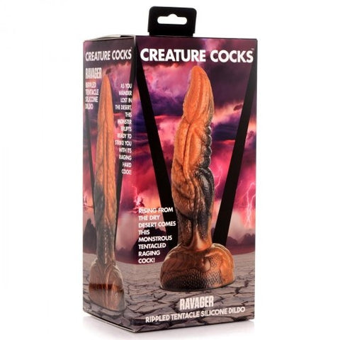 Creature Cocks - Ravager Rippled Tentacle Silicone Dildo (XRAG920)