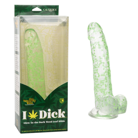 Naughty Bits I Leaf Dick Glow-In-The-Dark Weed Leaf Dildo (4410.64.3)