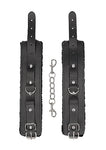 Shots - Ouch! B&W - Plush Bonded Leather Hand Cuffs w Adjustable Straps (26.74539)