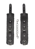 Shots - Ouch! B&W - Plush Bonded Leather Hand Cuffs w Adjustable Straps (26.74539)