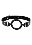 Shots - Ouch! B&W - Silicone Ring Gag w Adjustable Bonded Leather Straps (26.75598)