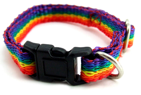 Rainbow Nylon Pet Collars