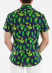 St33le Printed Cotton Knit Jersey Short Sleeve Shirt - Cactus (9237)