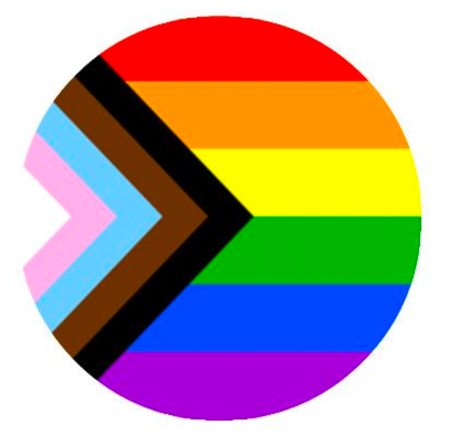Progress Pride Flag Button – Out on the Street