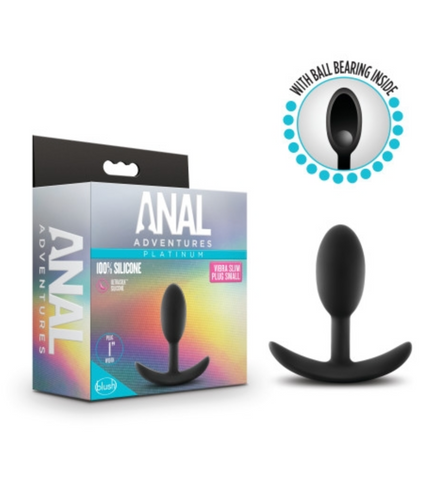 Blush - Anal Adventures Platinum - Silicone Vibra Slim Plug (9.11845)