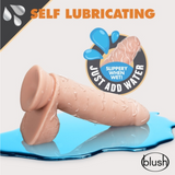 Blush - Dr. Skin Glide - 7 inch Self Lubricating Dildo with Balls (9.36414)