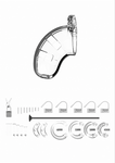 ManCage Chastity Cage w Silicone Urethral Sounding 3.5" Model 15 (26.29211)
