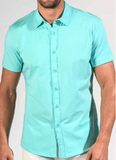 St33le Solid Knit Stretch Short Sleeve Shirt (960)