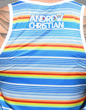 Andrew Christian Retro Stripe Mesh Tank (2876)