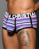 Andrew Christian Vivid Mesh Stripe Boxer w/ Almost Naked (92578)