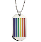 Rainbow Dogtag Necklace
