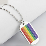 Rainbow Dogtag Necklace