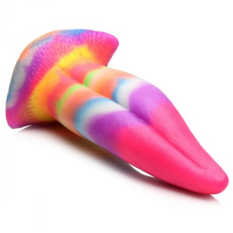 Creature Cocks Unicorn Kiss Tongue Glow In The Dark Silicone Dildo XRAH100