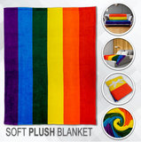 Rainbow Pride Flag Soft Plush Blanket 50" x 60"