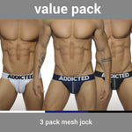 Addicted 3-Pack Mesh Push Up Jock (AD479)