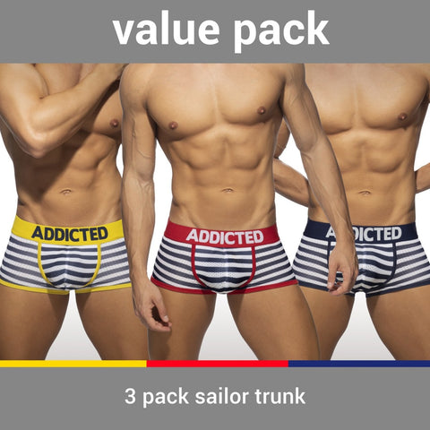 Addicted 3-Pack Sailor Trunk (AD965)