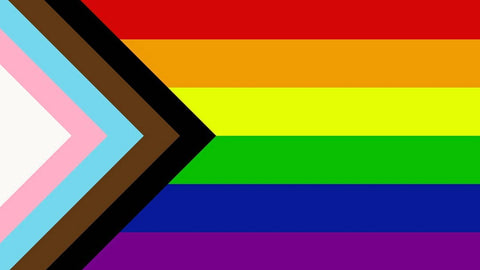 Handheld Rainbow Progress Flag 4" x 6"