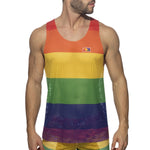 Addicted Mesh Rainbow Tank Top (AD1166)