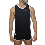 Addicted Mesh Striped Low Rider Tank Top (ADF168)